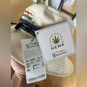 Manastash hemp ripstop bucket hat. Cream color. NWT.
